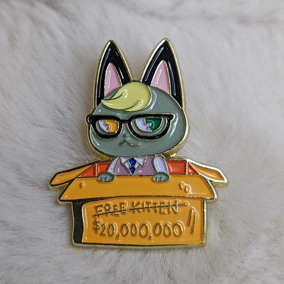 Animal Crossing Nintendo Raymond Cat enamel pin - Picture 1 of 3